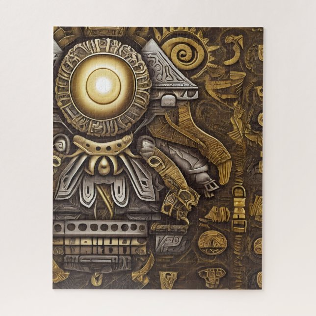 Aztec art rich and vibrant jigsaw puzzle (Vertical)