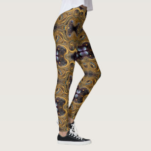 Aztec art, vibrant, reflecting the culture leggings
