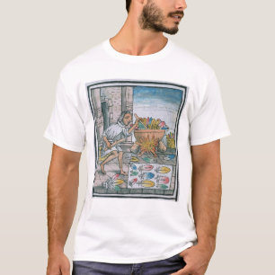 Aztec artisans dyeing feathers T-Shirt