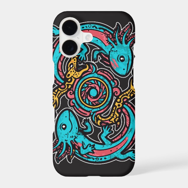 Aztec Axolotl Xolotl Tribal Pattern mythology boho (Back)