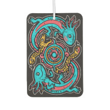 Aztec Axolotl Xolotl Tribal Pattern mythology boho