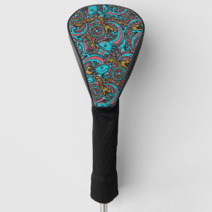 Aztec Axolotl Xolotl Tribal Pattern mythology boho Golf Head Cover