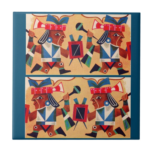 Aztec Aztecs Ceramic Tile (Front)