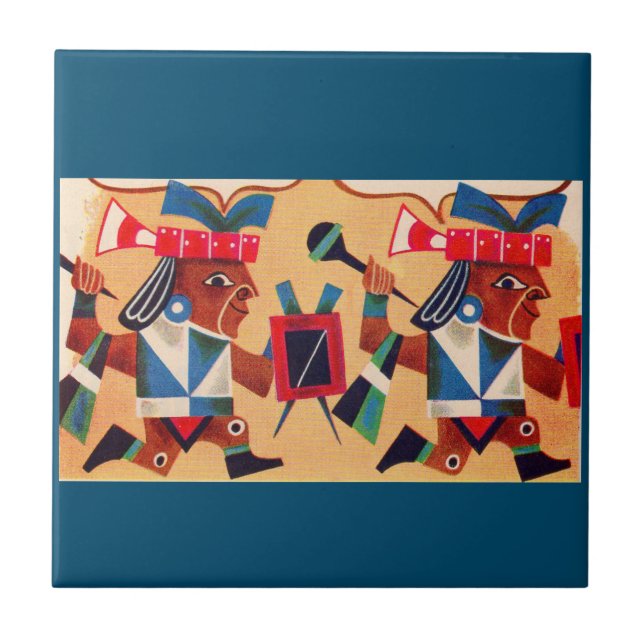 Aztec Aztecs Ceramic Tile (Front)