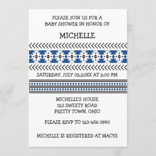 Aztec Baby Shower Invitation