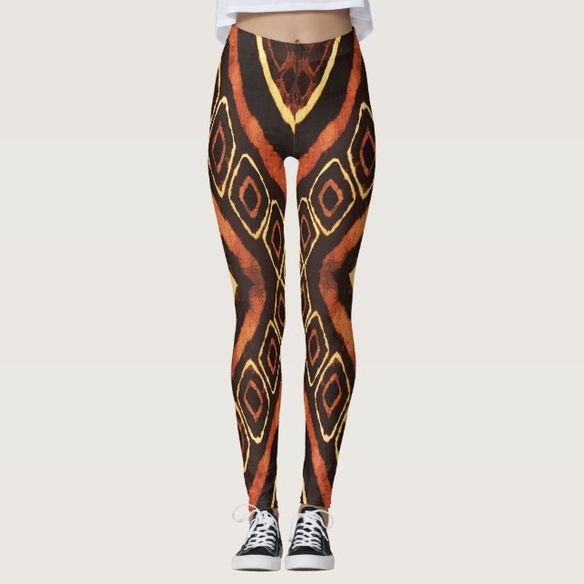 Aztec Batik Leggings (Front)