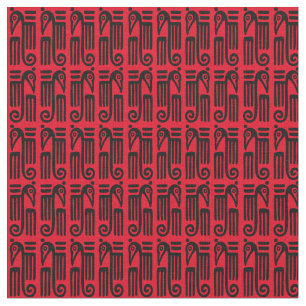 Aztec Bird Motif Fabric
