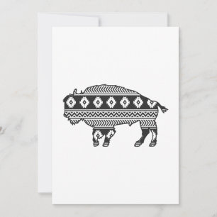 Aztec Bison Buffalo Thank You Card
