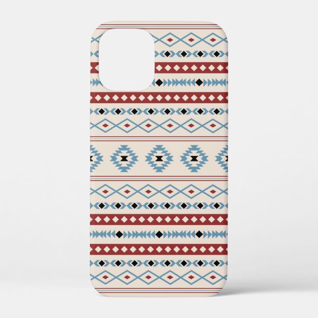 Aztec Blue Red Black Cream Mixed Motifs Pattern Case-Mate iPhone Case (Back)
