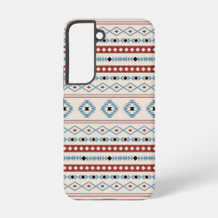 Aztec Blue Red Black Cream Mixed Motifs Pattern Samsung Galaxy Case