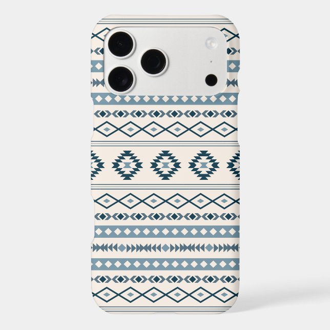 Aztec Blues Cream Mixed Motifs Pattern Case-Mate i (Back)