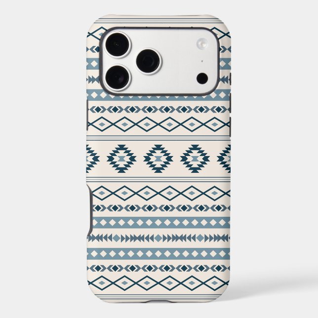 Aztec Blues Cream Mixed Motifs Pattern Case-Mate i (Back)