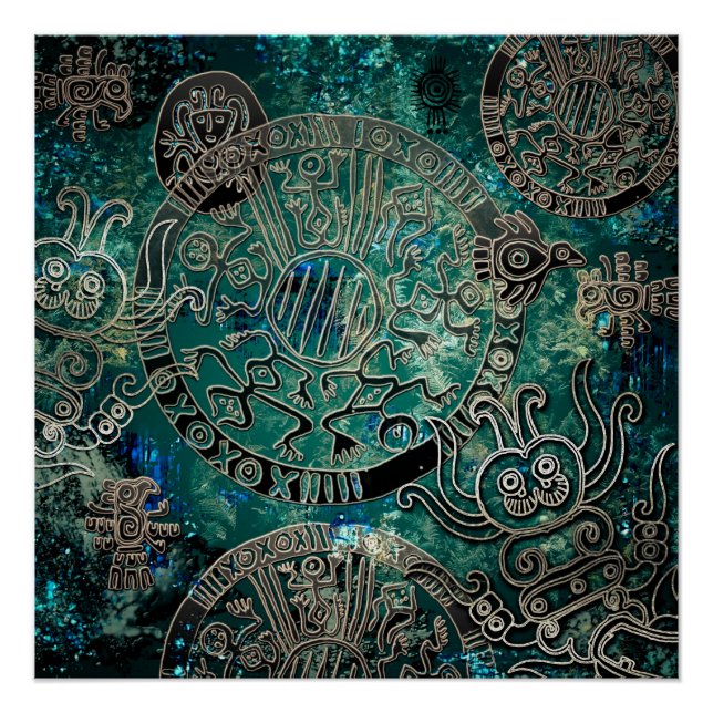 Aztec blues  Poster Paper (Semi-Gloss) (Front)