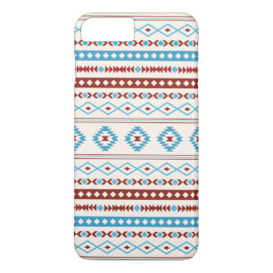 Aztec Blues Red Cream Mixed Motifs Pattern iPhone 8 Plus/7 Plus Case