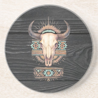 Aztec Boho Skull Coaster