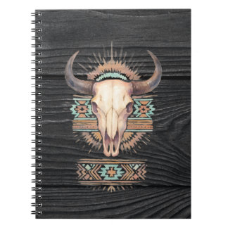 Aztec Boho Skull Notebook