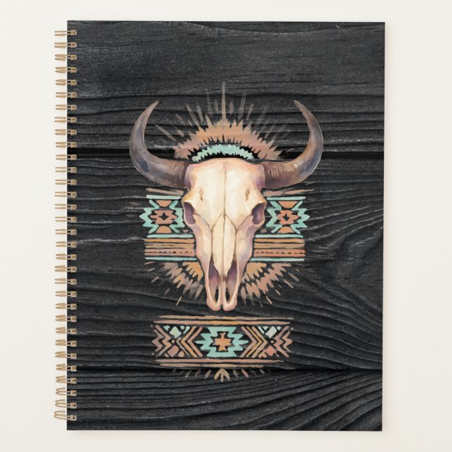 Aztec Boho Skull Planner (Front)