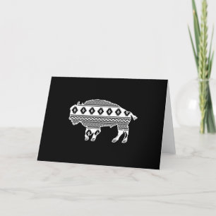 Aztec Buffalo Holiday Card