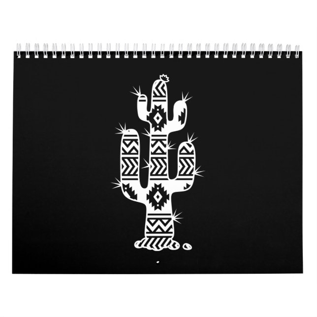 Aztec Cactus Graphic Calendar (Cover)