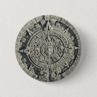 Aztec Calendar 6 Cm Round Badge