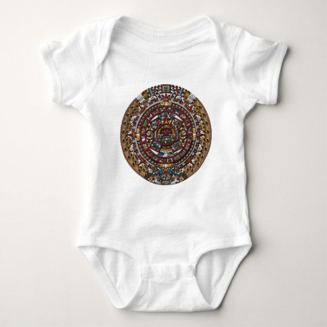 Aztec Calendar Baby Bodysuit (Front)