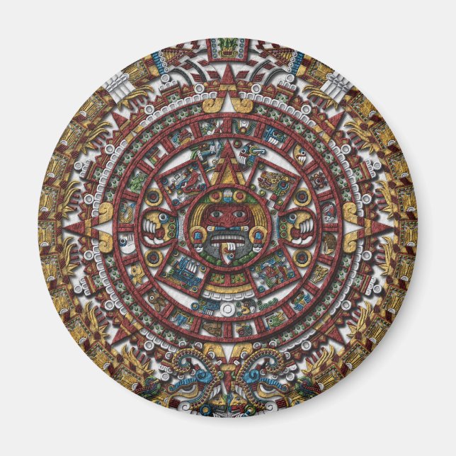Aztec Calendar Fridge Magnet (Front)