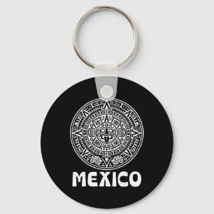 Aztec Calendar Futbol Mexico Soccer Fan Mexican Pr Key Ring