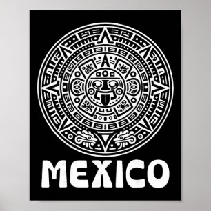 Aztec Calendar Futbol Mexico Soccer Fan Mexican Pr Poster