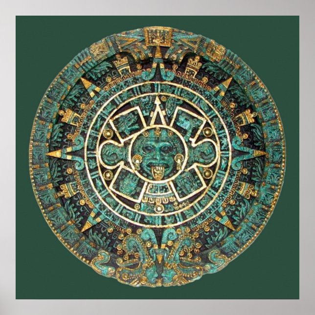 AZTEC Calendar In Colour Poster (Front)