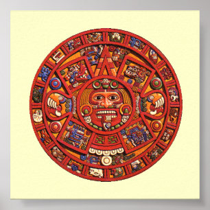 Aztec Calendar Stone - poster/print Poster