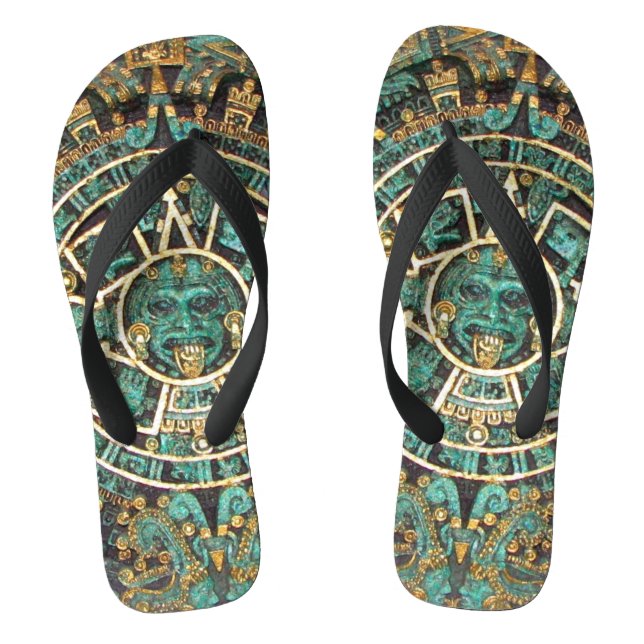 Aztec calendar thongs (Footbed)
