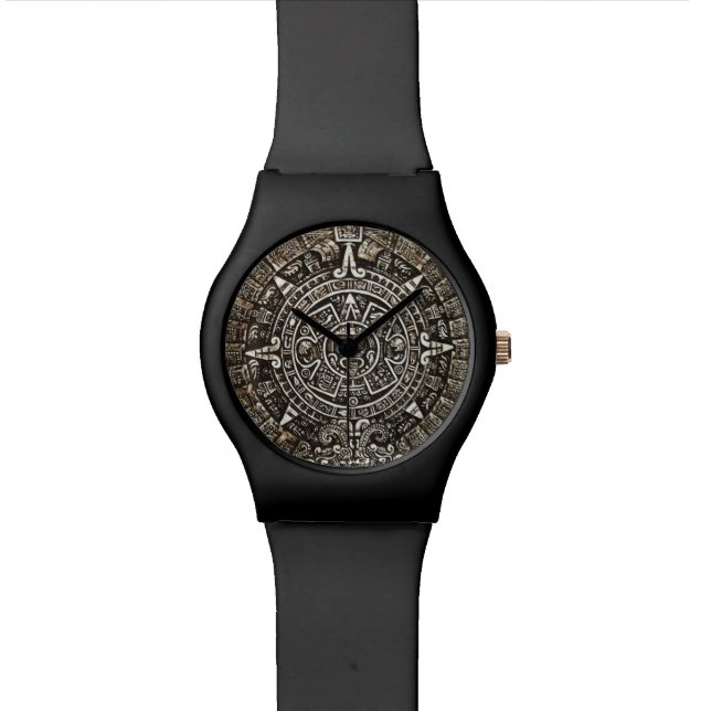Aztec Calendar Watch (Close Up)
