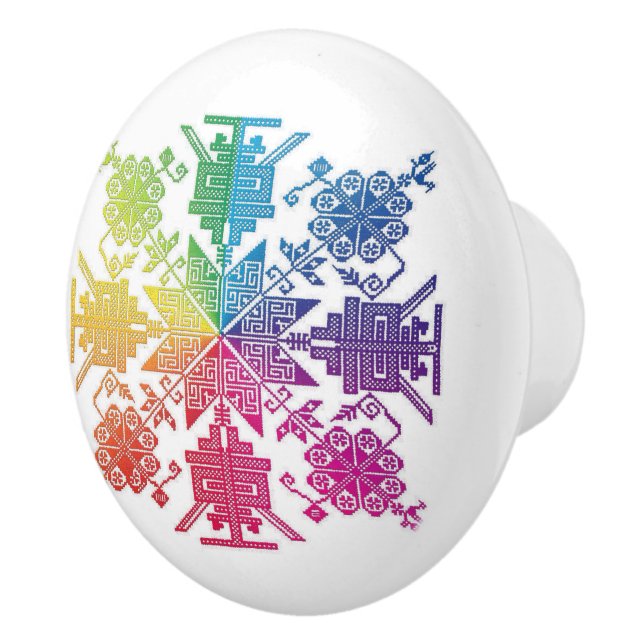 Aztec Ceramic Knob (Right)