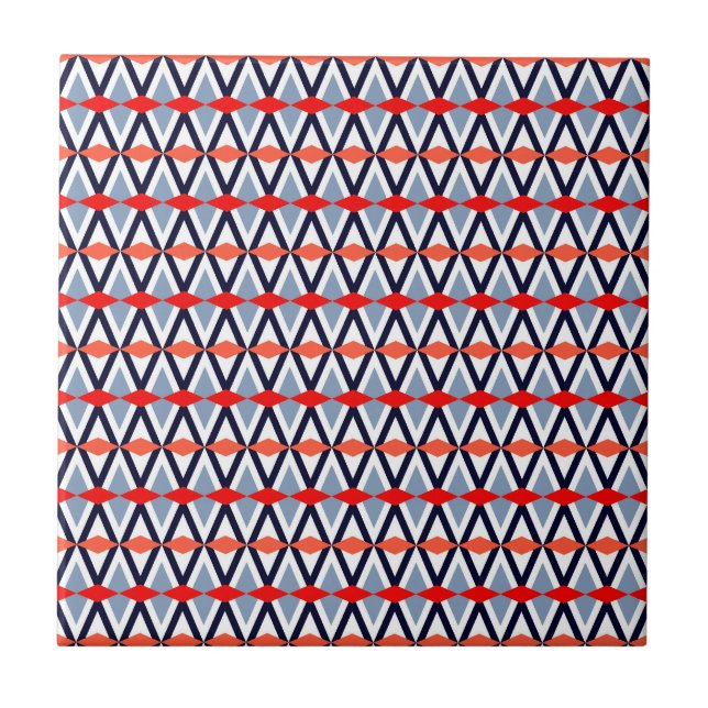 Aztec Chevron #10 @ VictoriaShaylee Ceramic Tile (Front)
