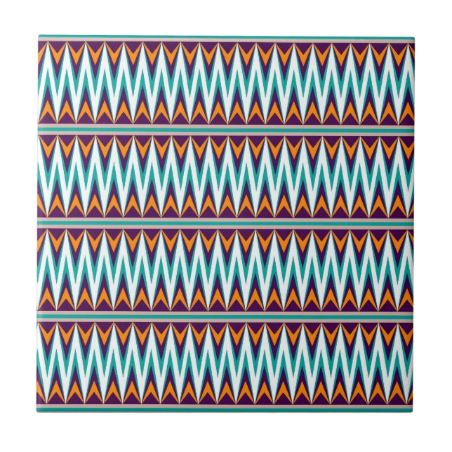Aztec Chevron #8 @ VictoriaShaylee Tile (Front)
