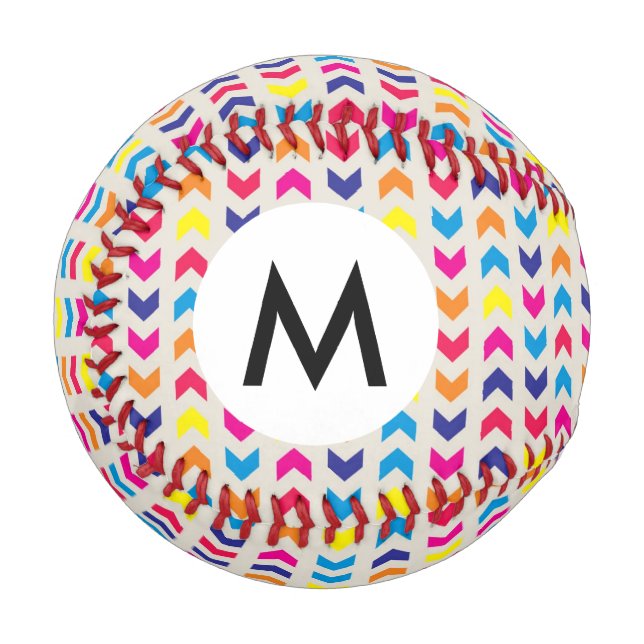 Aztec Chevron colourful Baseball (Front Left)