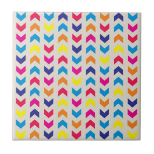 Aztec Chevron colourful Ceramic Tile
