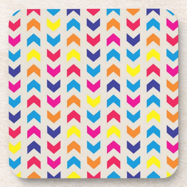 Aztec Chevron colourful Coaster (Front)