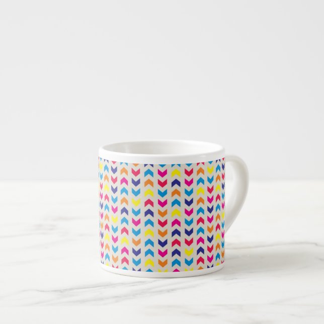 Aztec Chevron colourful Espresso Cup (Front Right)