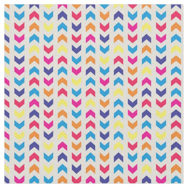 Aztec Chevron colourful Fabric (Close Up)