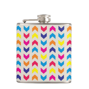 Aztec Chevron colourful Hip Flask