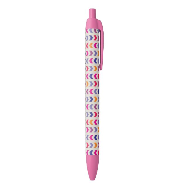 Aztec Chevron colourful pattern Black Ink Pen (Bottom (Vertical))