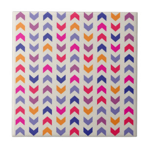 Aztec Chevron colourful pattern Ceramic Tile