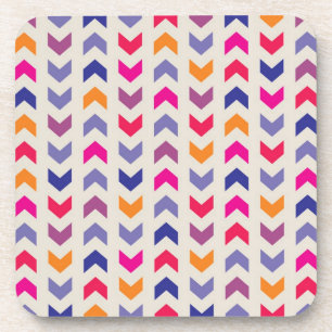 Aztec Chevron colourful pattern Coaster