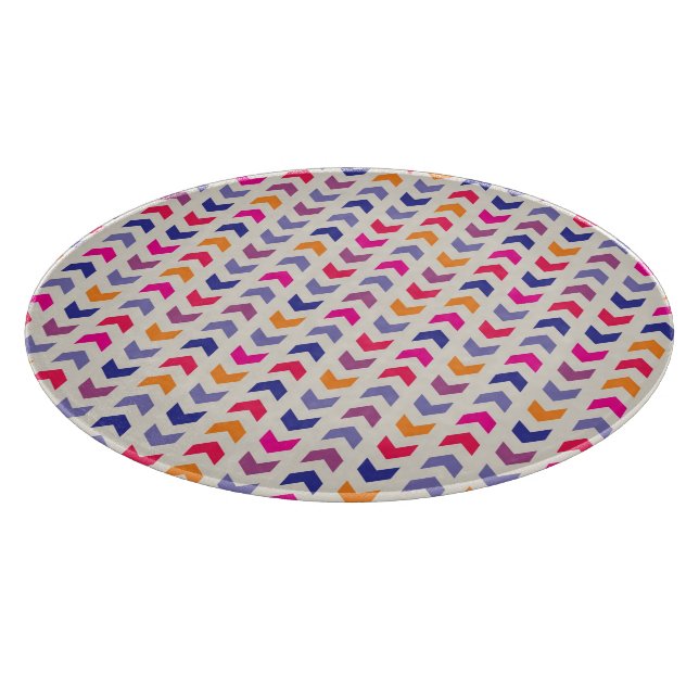 Aztec Chevron colourful pattern Cutting Board (Corner)