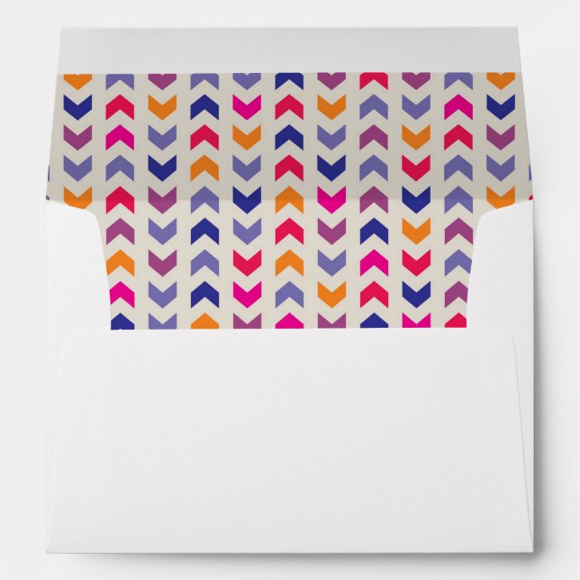 Aztec Chevron colourful pattern Envelope (Back (Bottom))