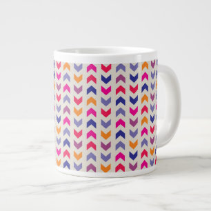 Aztec Chevron colourful pattern Large Coffee Mug