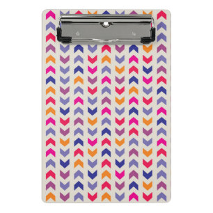 Aztec Chevron colourful pattern Mini Clipboard