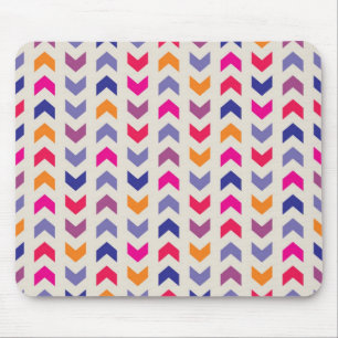 Aztec Chevron colourful pattern Mouse Pad