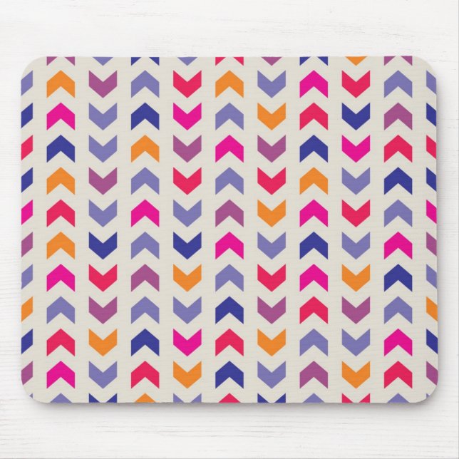 Aztec Chevron colourful pattern Mouse Pad (Front)